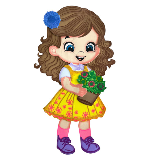 Niña con flores