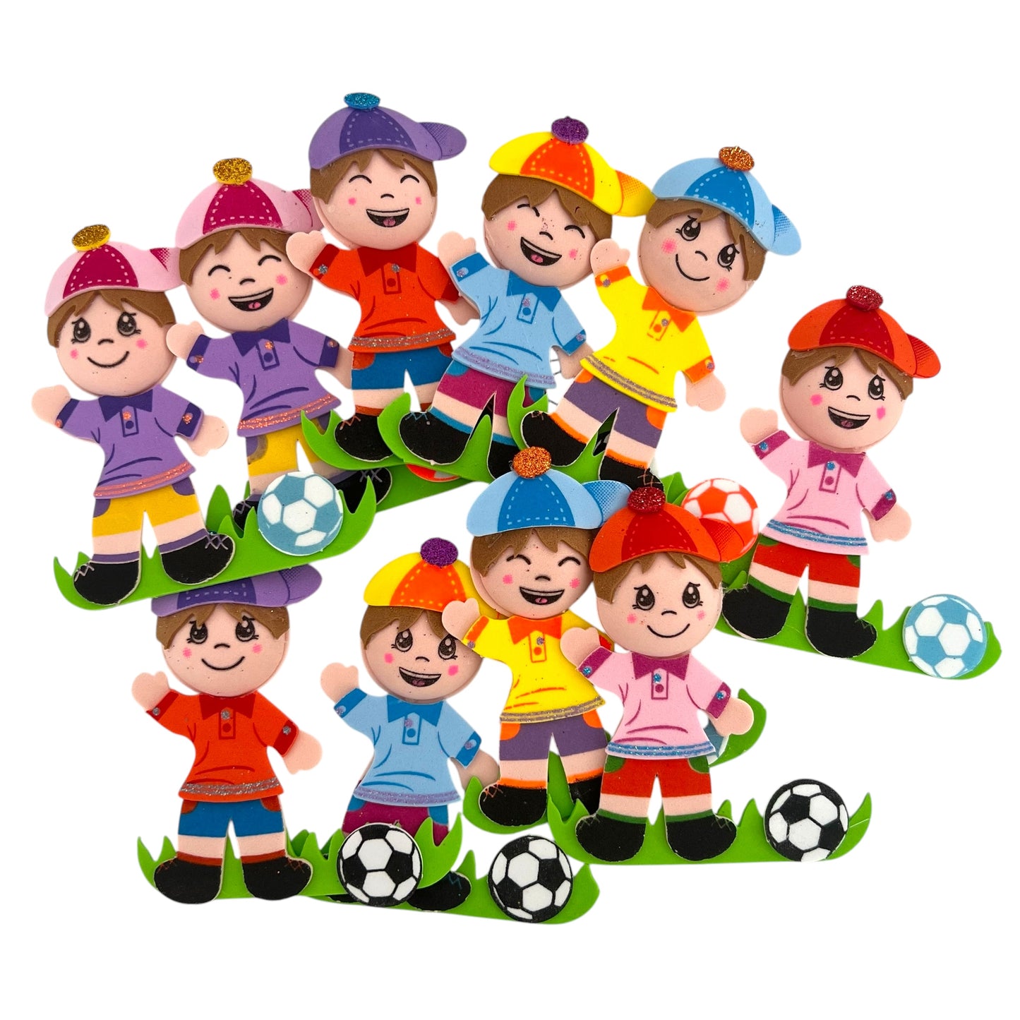 Figura termo niños jugando futbol
