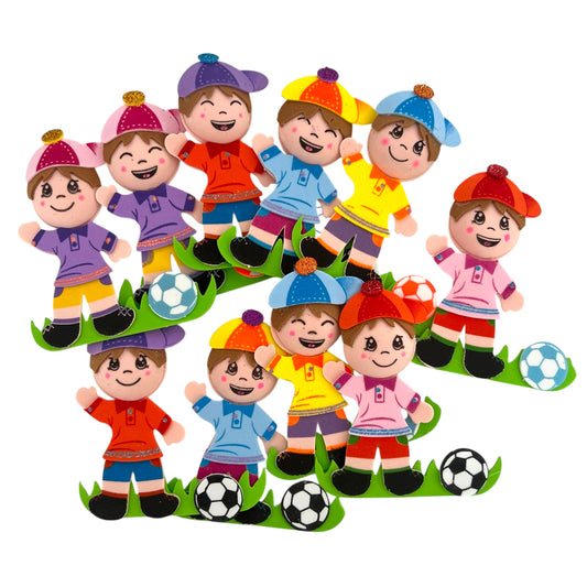 Figura termo niños jugando futbol