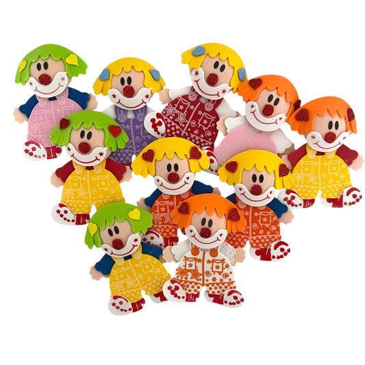 Figura termo payasitos de colores